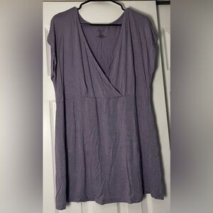 a:glow Purple V-Neck Maternity Shirt